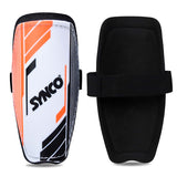 Synco Asper Shin Guard | Professional Shin Guard with Double Velcro Adjustable Strap | Medium Size (Pack of 2)