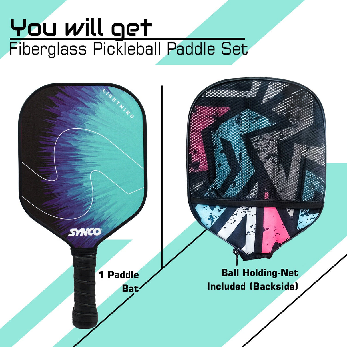 Synco Pickleball Paddle Lightning Blue