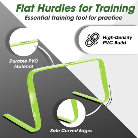 Synco Agility Flat/Round Hurdles (Set of 6) Orange/Green