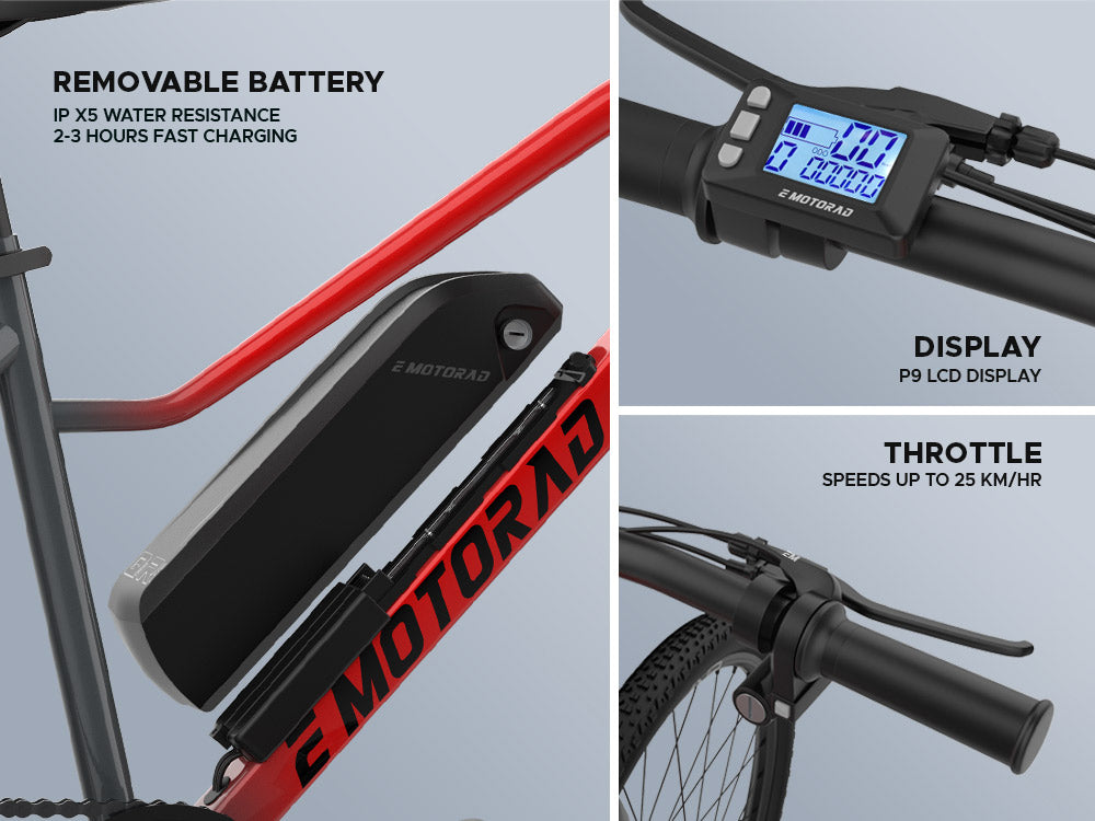 X2 Electric Bike Furious Red X-Factor Urban Series EMotorad | KIBI SPORTS