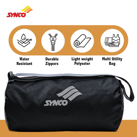 Synco Casual Gym bag - Multipurpose (Small) Black