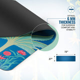 PU Printed & Natural Rubber Yoga Mat - 6mm, Rambagh