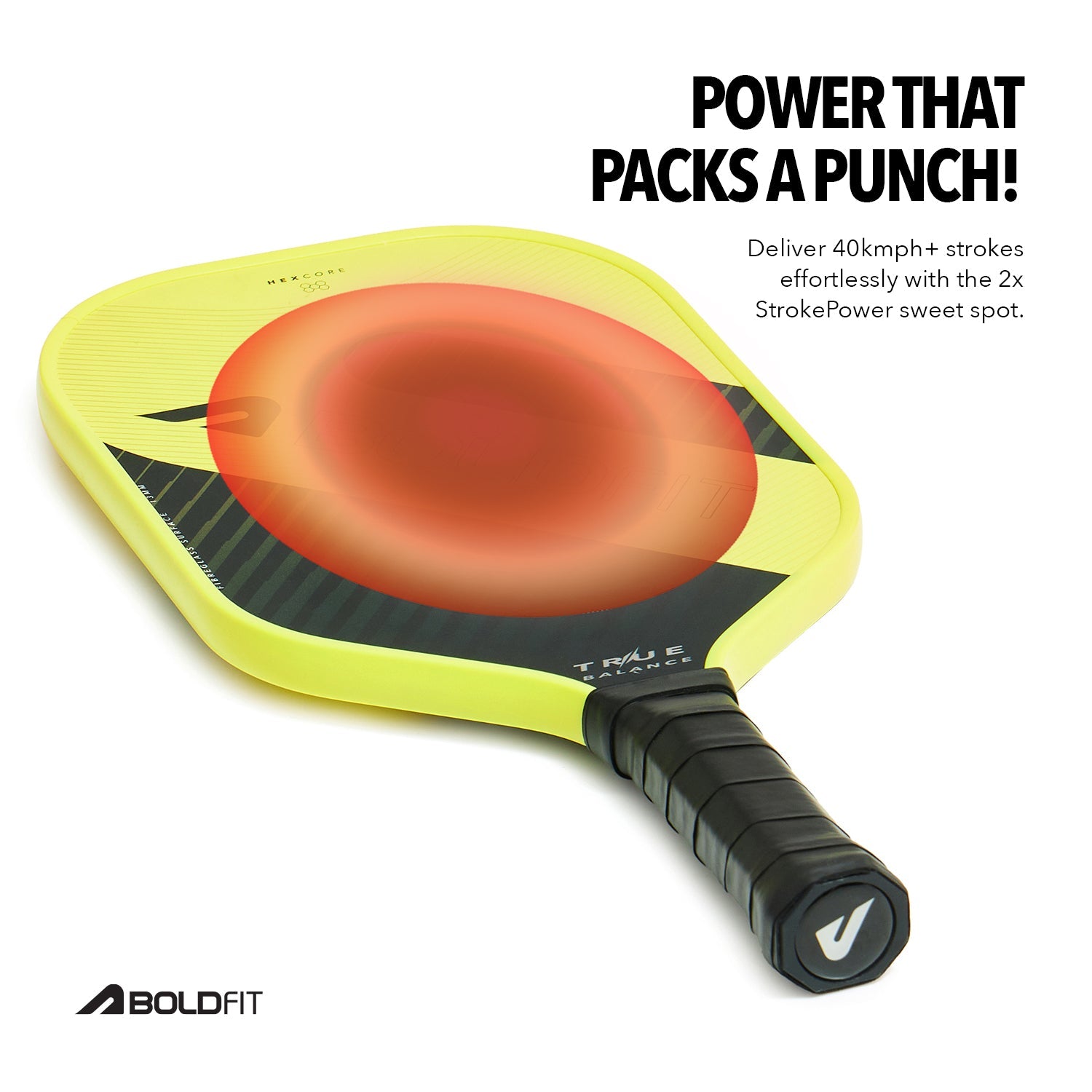 TrueBalance Pickle Ball Paddle - Yellow/Black