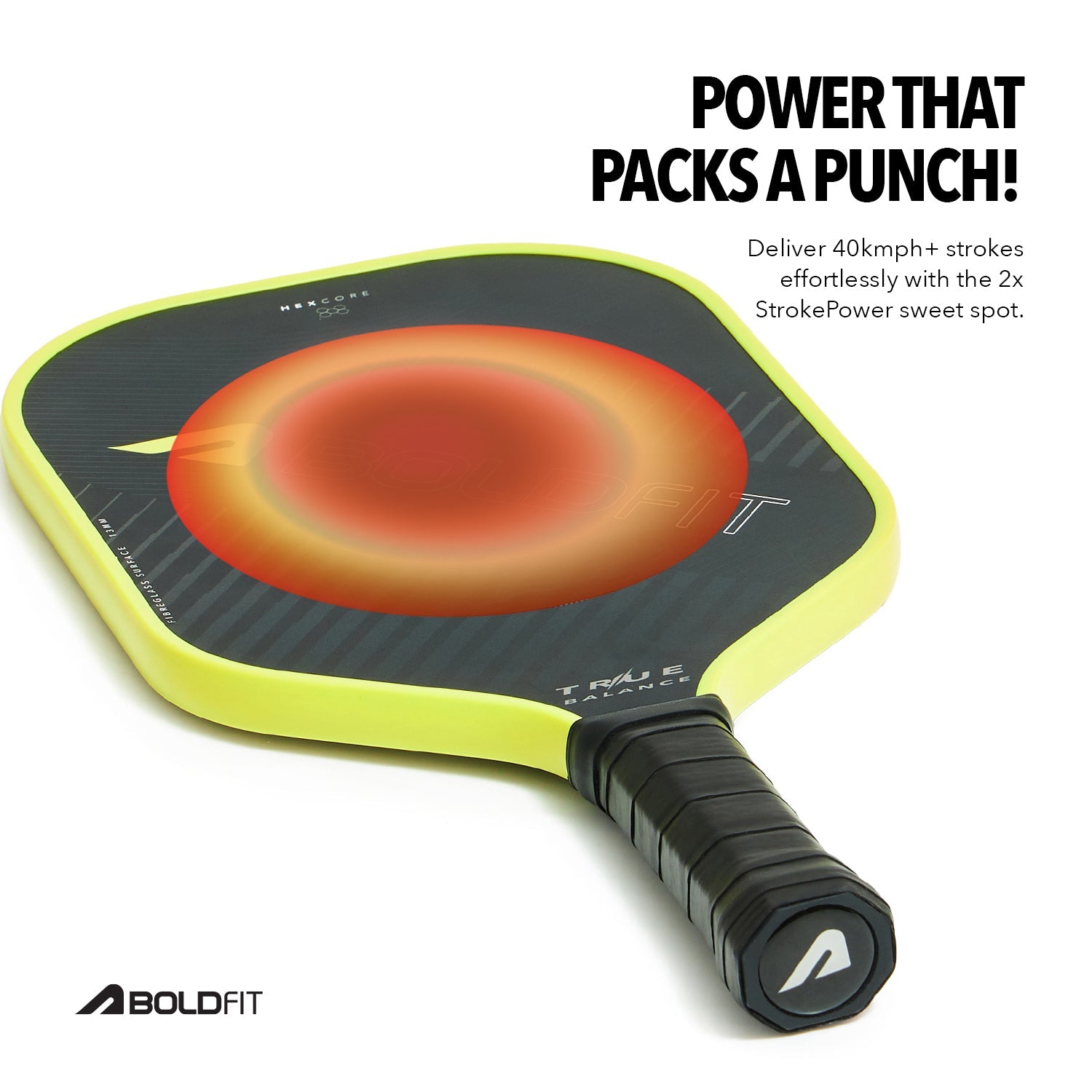 TrueBalance Pickle Ball Paddle - Black/Yellow