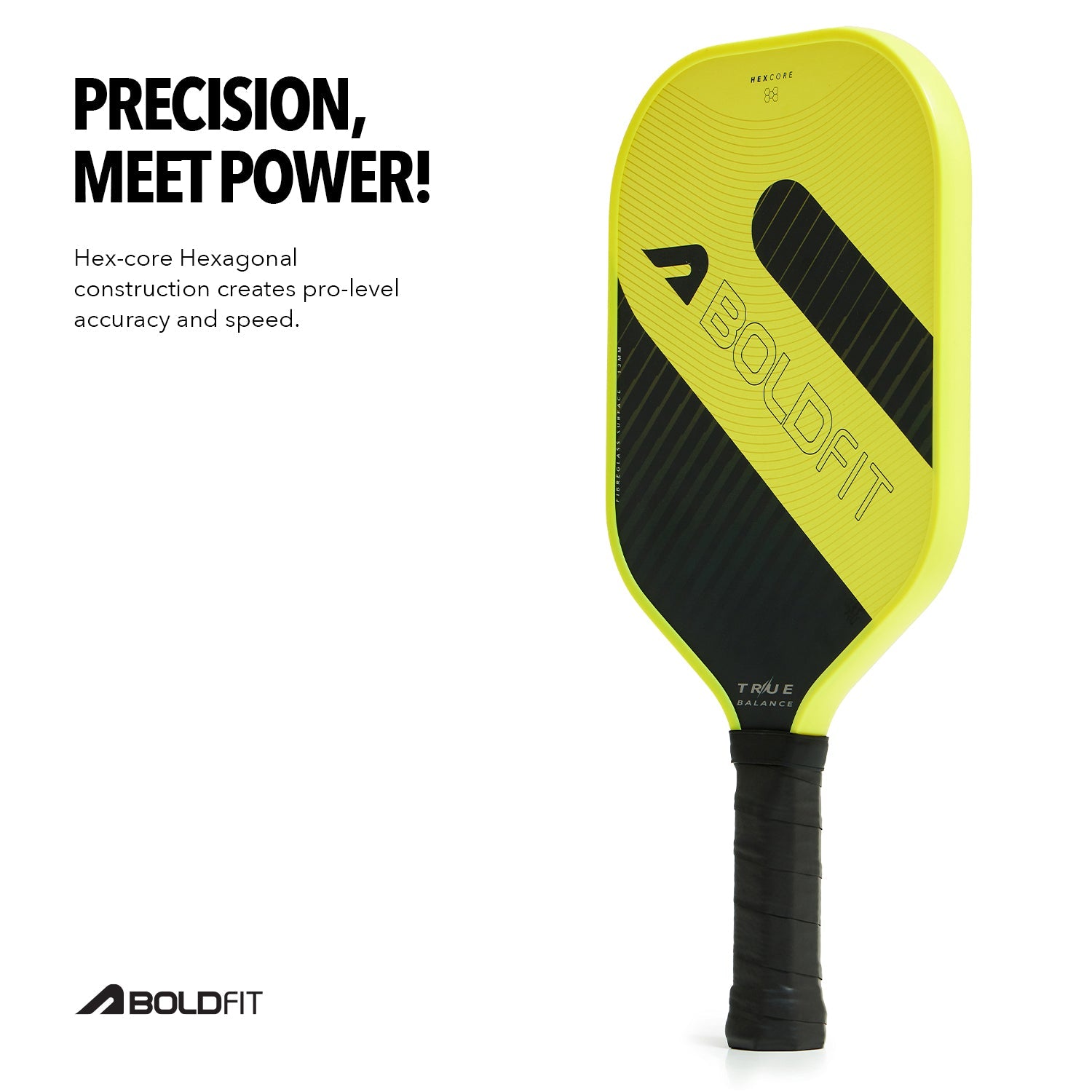 TrueBalance Pickle Ball Paddle - Yellow/Black