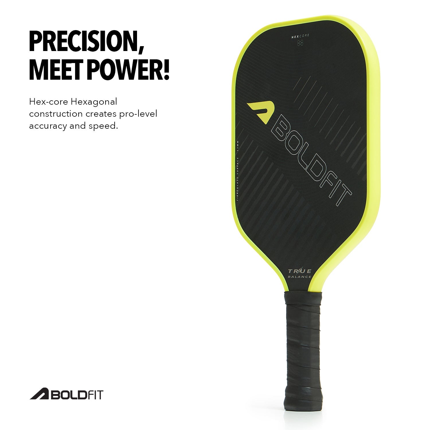TrueBalance Pickle Ball Paddle - Black/Yellow