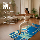 PU Printed & Natural Rubber Yoga Mat - 6mm, Rambagh