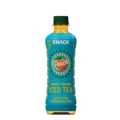 Knack Peach Iced Tea (PET Bottles) 300ml Pack of 12 - Sports Drinks & Beverages by Knack Beverages