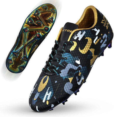 Vector X Elite 3D Texture TPU Fusing Upper with Electroplating TPU Sole, Sock for Grip, Soccer Football Studs,Durable, Lightweight