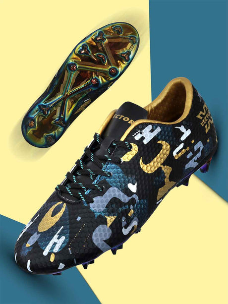 Vector X Elite 3D Texture TPU Fusing Upper with Electroplating TPU Sole, Sock for Grip, Soccer Football Studs,Durable, Lightweight