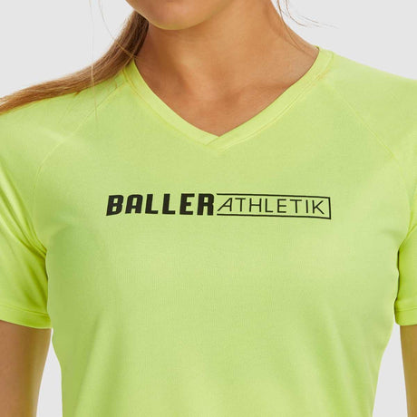 V-neck Performance Tees - Neon Yellow