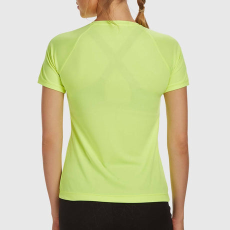 V-neck Performance Tees - Neon Yellow