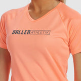V-neck Performance Tees - Coral