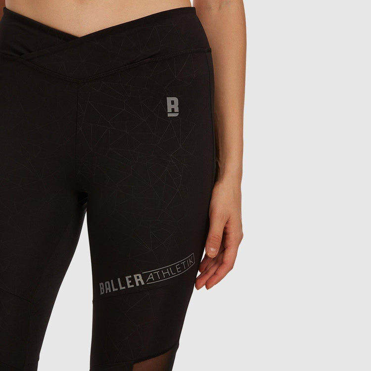 V Waist Tights - Black