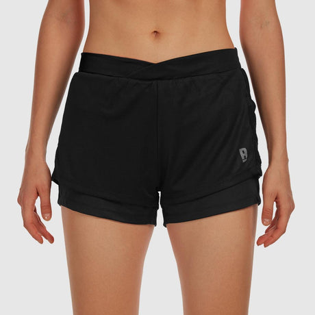 V Waist Shorts - Black