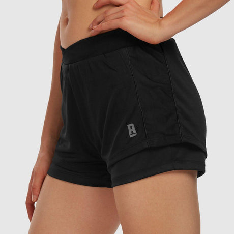 V Waist Shorts - Black