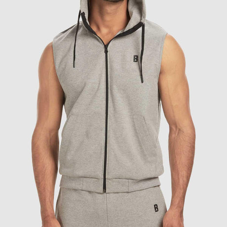 Sleeveless Hoodie - Grey
