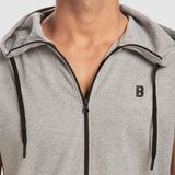 Sleeveless Hoodie - Grey