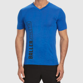 V-neck Tee - Electric Blue