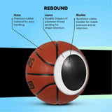 Spalding 8 Panel Rebound Rubber Moulded Indoor/Outdoor Basketball with Butyl Bladder, Suitable for Practice/Match/Training + Free Air Needle