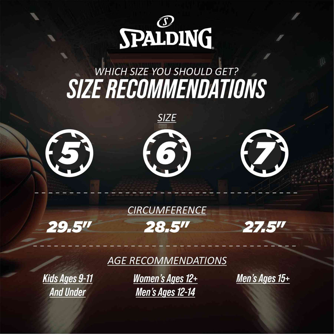 Spalding 8 Panel Rebound Rubber Moulded Indoor/Outdoor Basketball with Butyl Bladder, Suitable for Practice/Match/Training + Free Air Needle