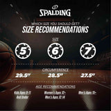Spalding 8 Panel Rebound Rubber Moulded Indoor/Outdoor Basketball with Butyl Bladder, Suitable for Practice/Match/Training + Free Air Needle