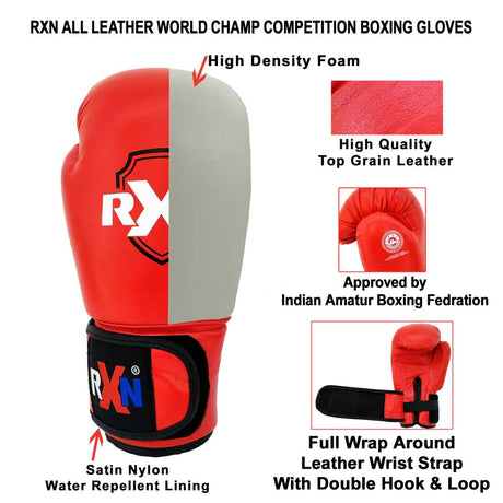 RXN World Champ Competition Professional Boxing Fight Gloves - KIBI SPORTS