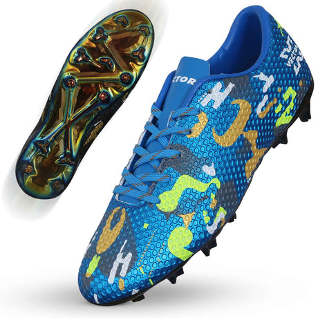 Vector X Elite 3D Texture TPU Fusing Upper with Electroplating TPU Sole, Sock for Grip, Soccer Football Studs,Durable, Lightweight