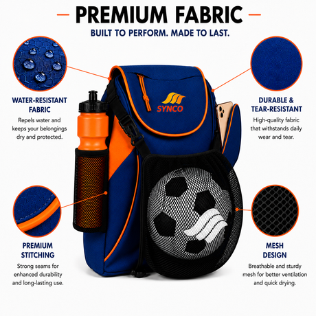 Synco Blaze Football Bag (Blue Orange)