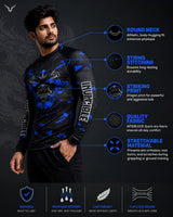 Invincible Men's Full Sleeves Dragon Rash Guard