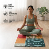 Microfiber & Natural Rubber Yoga Mat - 6mm