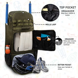Condor Green 89L Unisex Cricket Kit Bag Backpack | Adult Size | 2 Bat | Shoe/Helmet Pocket | Main Compartment 20" Leg Pad |2 Bottle Holder | Easy Access Pocket | Player Edition Senior