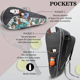 Team Grey Printed 45L Tennis Badminton Squash Equipment Cover Kit Bag 3 Big Compartments 4T 6B Racket | Backpack & Duffel