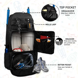 Condor Black 89L Unisex Cricket Kit Bag|Adult Size|2 Bat|Shoe/Helmet Pocket|Main Compartment 20 Inch Leg Pad|2 Bottle Holder|Easy Access Pocket|Player Edition Senior|Stylish Kit Bag