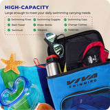 Viva Swimming Marine Kit Bag for Men/Women/Kids Accessories Goggle Cap Kickboard Water Proof with Compartments Big Mesh Water Proof Backpack for Swimming, Gym, Workout Gear & Travel Backpack