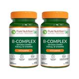 B Complex with Essential Vitamins B1, B2, B3, B5, B6, B7, B9, B12 - 60 Tablets  | Supports Energy, Metabolism, and Overall Wellness
