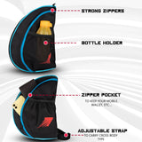 Twirl Black | Unisex Table Tennis Equipment Bag | Tennis Case | Racket Case | TT Bag Cover |Ping Pong Paddle Case|Case Bag Double-Sided |Professional |Bat Protector Pouch |Travel