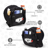 Attack Black Soccer 12L Football Equipment Bags| Basketball Volleyball Bags |Adjustable Strap Backpack |Easy Access Pocket Mesh Bottle Holders | Ball Bag |Kitbag |Bag