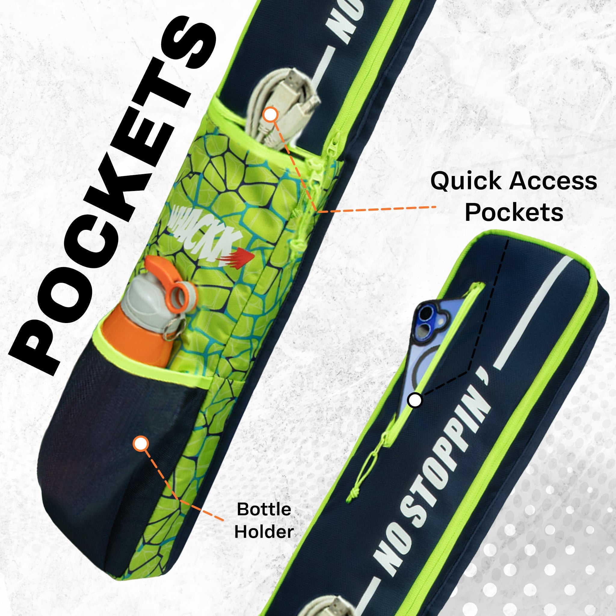 Hayden R39 Cricket Bat Cover Polyester Material, Premium Full Size Cover for Wooden and Plastic Bats with Heavy Duty Stitched Strap