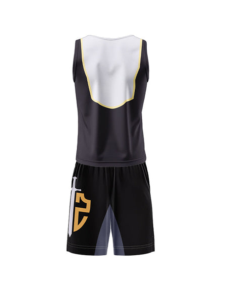 SASIB Basic GYM Vest - Black Yellow + SASIB OG TRAINING Shorts - Black