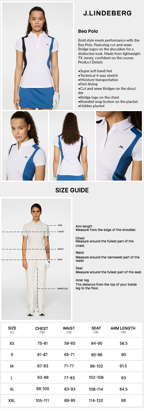 J Lindeberg Women’s Bea Golf Polo - White