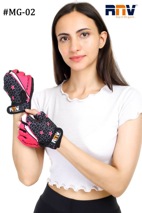 MG-02,GYM GLOVES (PINK) | R.N.V. Sports (India) Pvt. Ltd.
