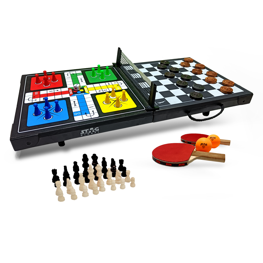 STAG GLOBAL Supermini 4 in 1 Table Tennis Table |  Portable Table To Play Any Where