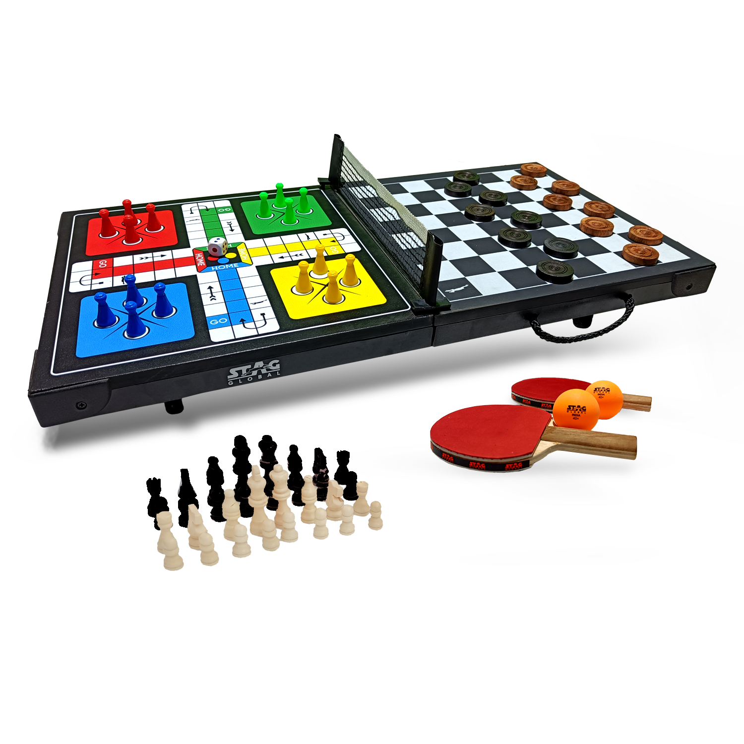 STAG GLOBAL Supermini 4 in 1 Table Tennis Table |  Portable Table To Play Any Where