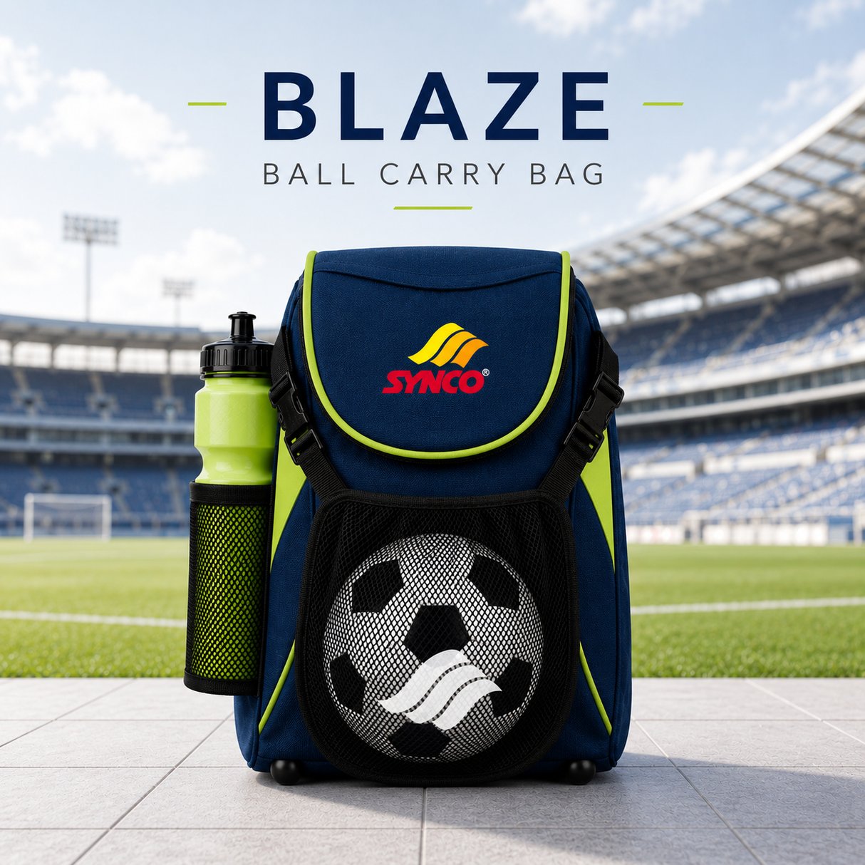 Synco Blaze Football Bag (Blue Green)