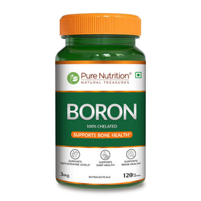 Boron 3mg Chelated Supplement  Bone Health & Mineral Support - Nutrition by Pure Nutrition