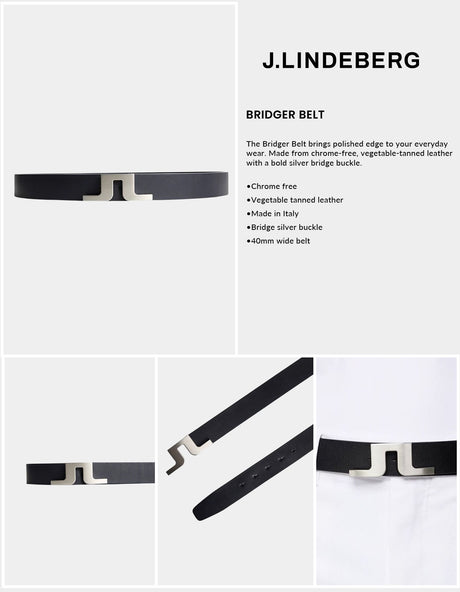 J Lindeberg Men’s Bridger Belt - JL Navy