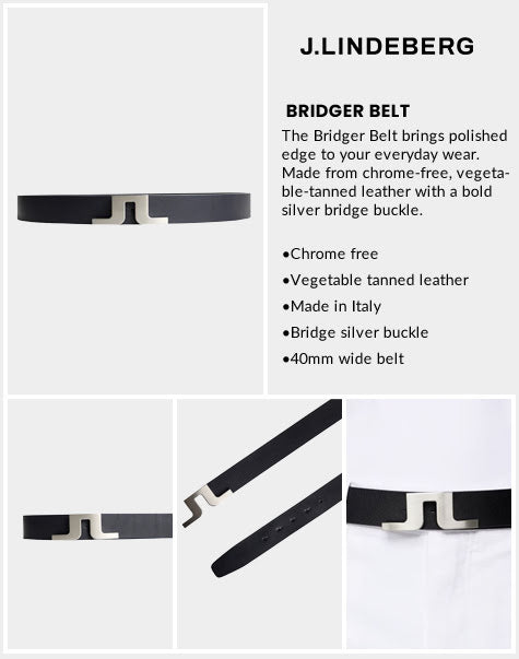J Lindeberg Men’s Bridger Belt - JL Navy