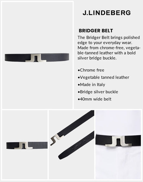 J Lindeberg Men’s Bridger Belt - JL Navy