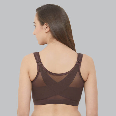 Ultimate Comfort Front Closure Full Coverage Non-Padded Non-Wired Bra for Posture Support